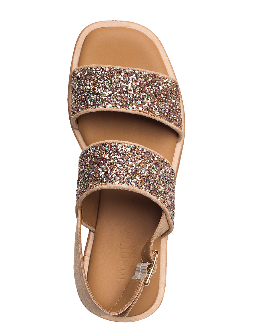 ANGULUS - Sandals - flat - flache sandalen - 1149/2488 sand/multi glitter - 3