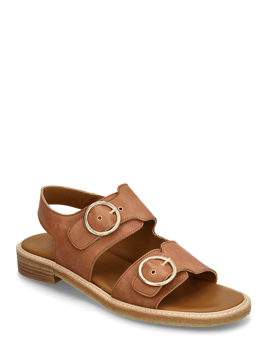 ANGULUS - Sandals - flat - open toe - op - lygiapadės basutės - 1789 tan - 0