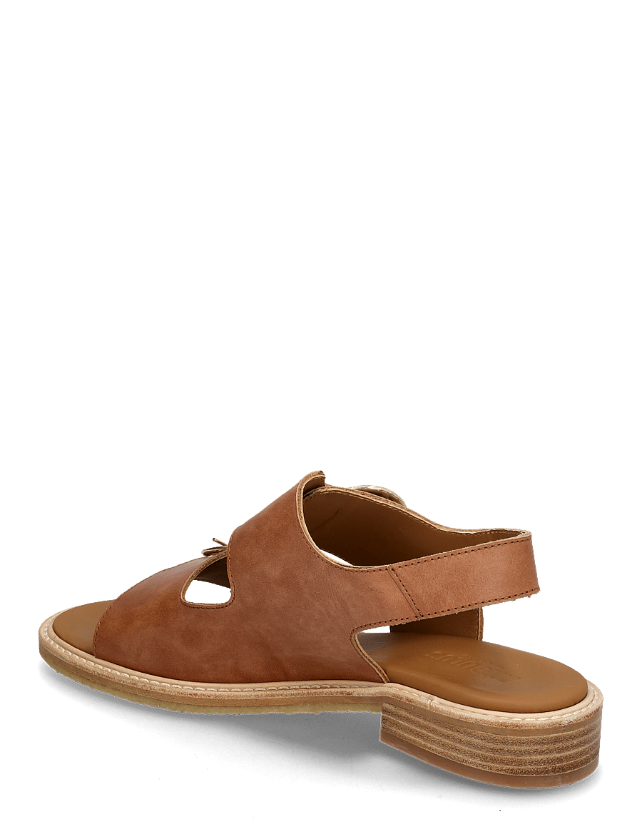 ANGULUS - Sandals - flat - open toe - op - lygiapadės basutės - 1789 tan - 2