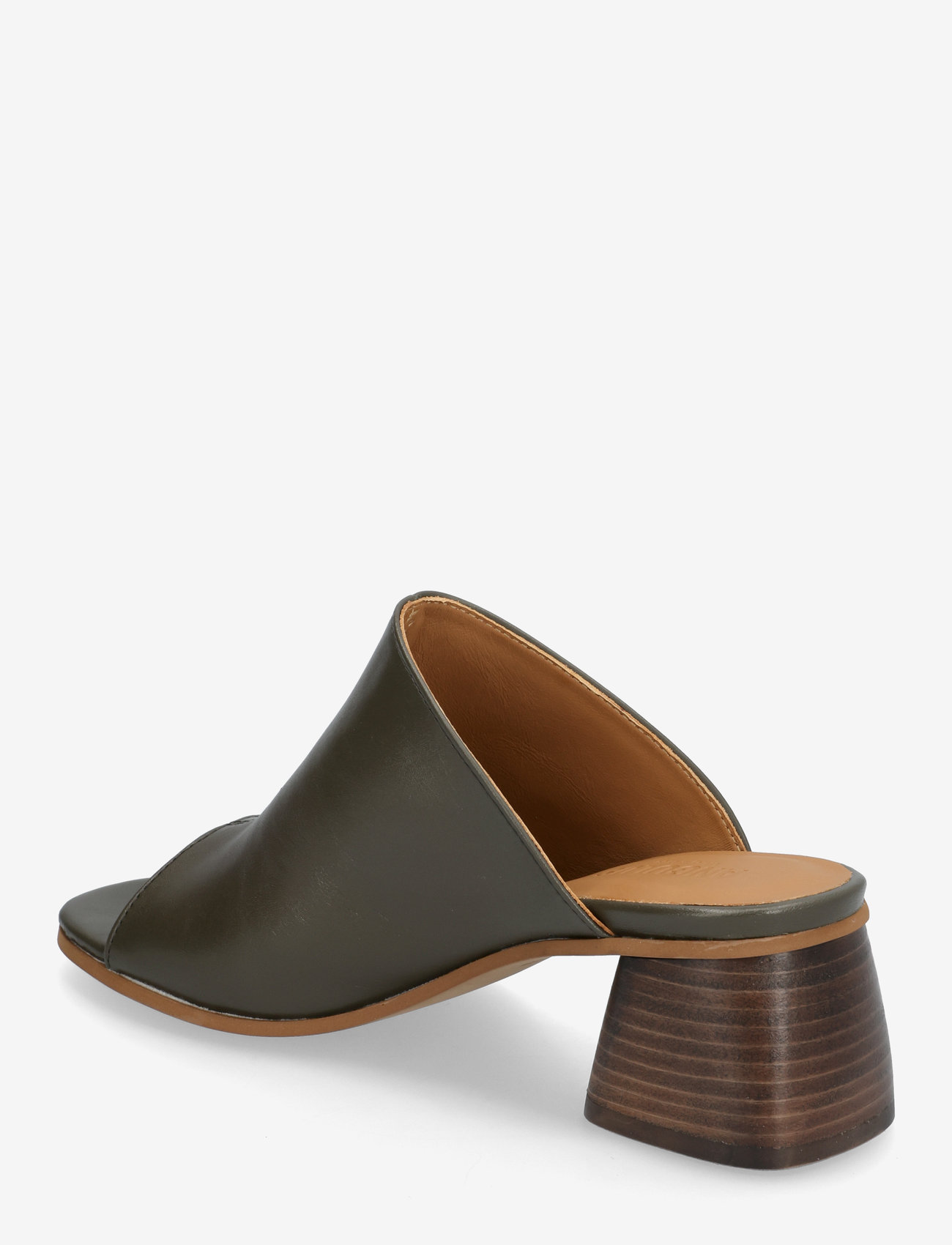 ANGULUS - Sandals - Block heels - mules med hæle - 1446 olive - 2