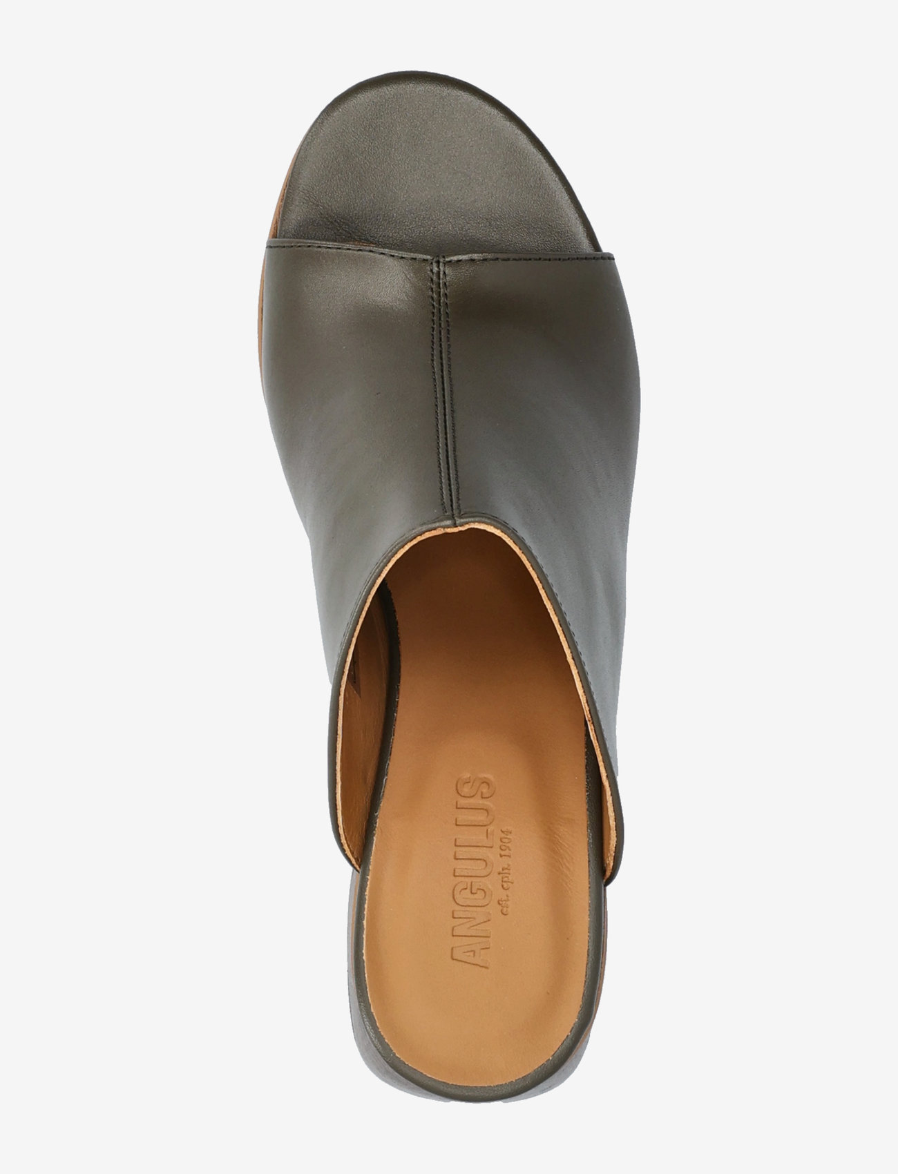 ANGULUS - Sandals - Block heels - mules med hæle - 1446 olive - 3