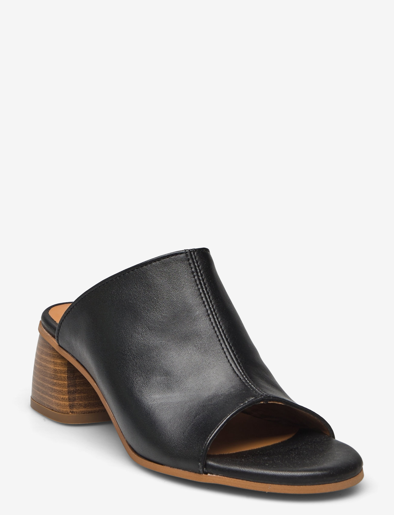ANGULUS - Sandals - Block heels - mules med klack - 1604 black - 0
