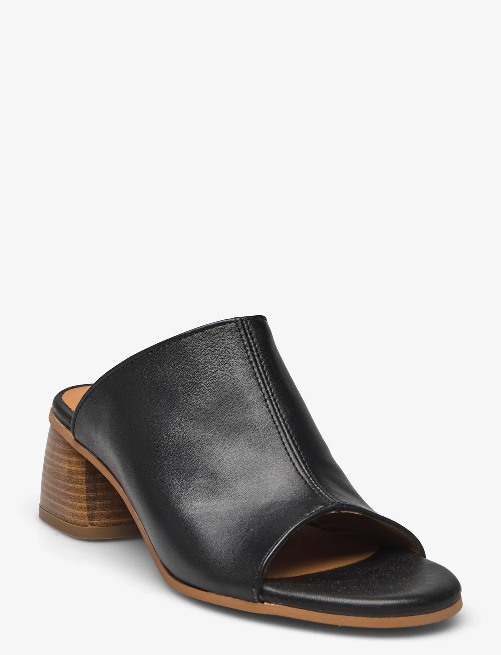 ANGULUS - Sandals - Block heels - mules med hæle - 1604 black - 0