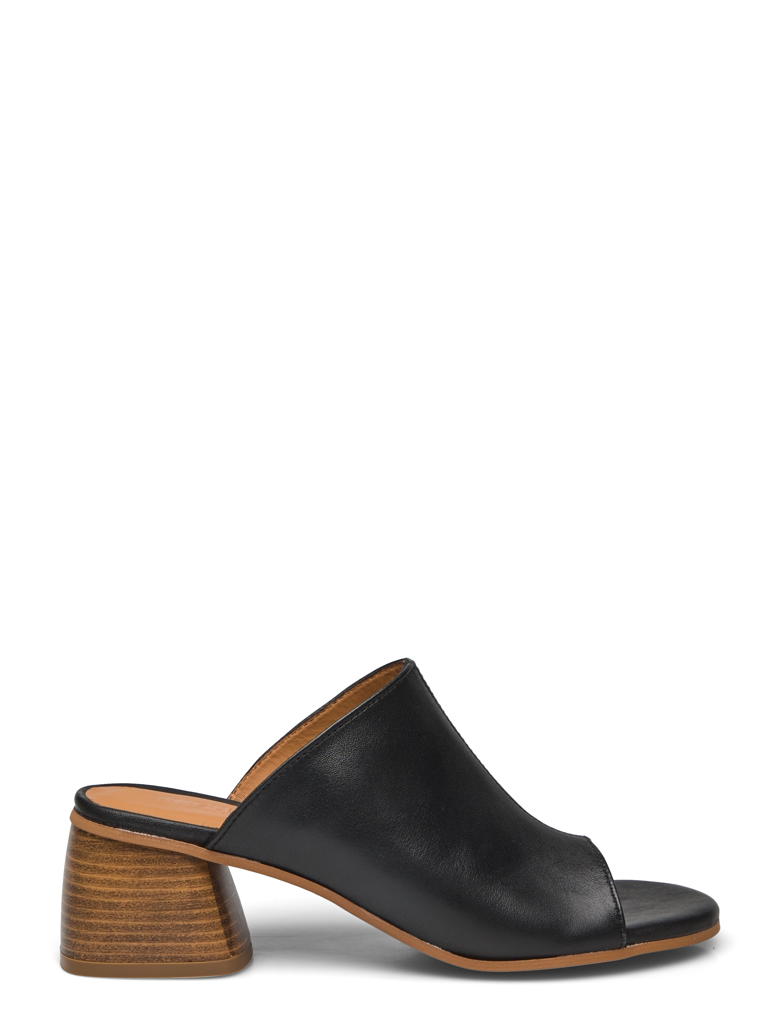 ANGULUS - Sandals - Block heels - pantoletten mit absätzen - 1604 black - 1