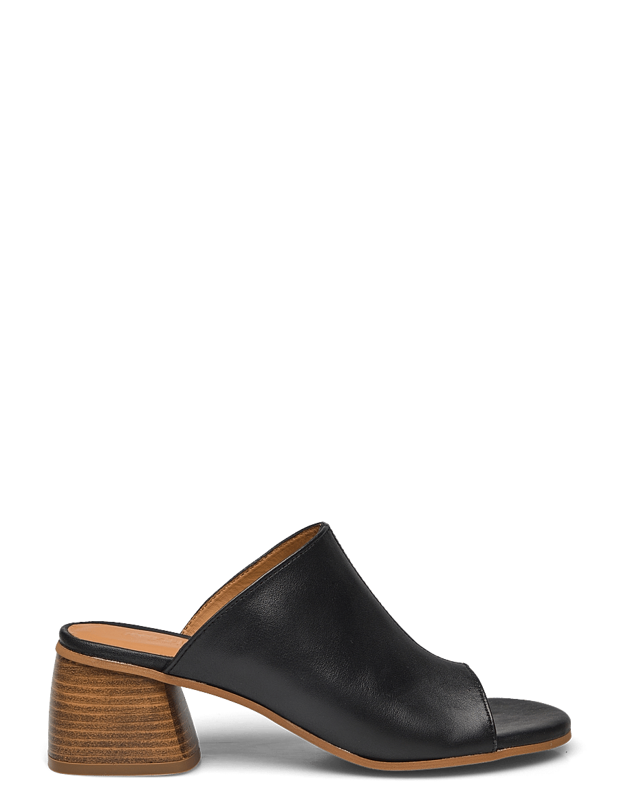 ANGULUS - Sandals - Block heels - pantoletten mit absätzen - 1604 black - 1