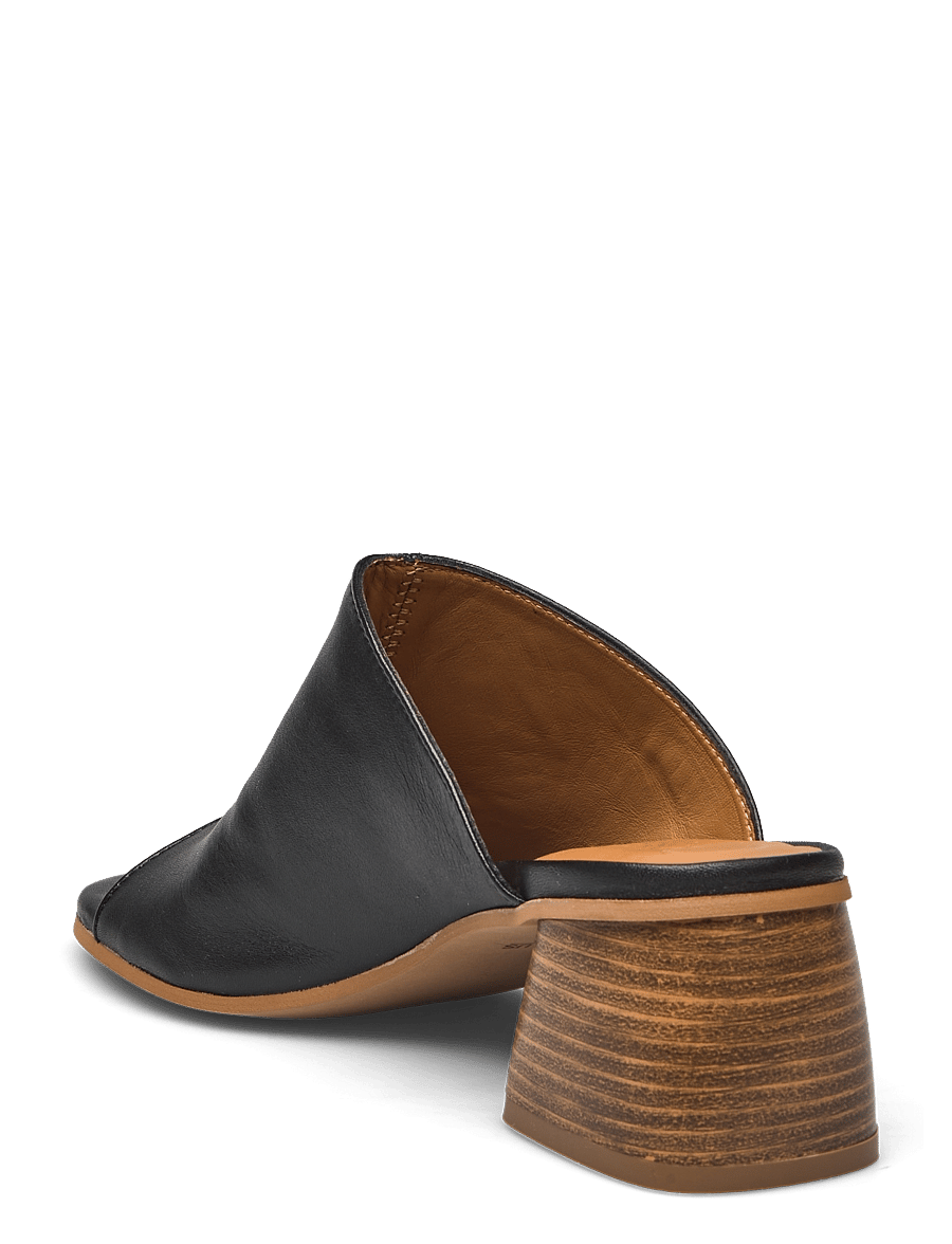 ANGULUS - Sandals - Block heels - pantoletten mit absätzen - 1604 black - 2