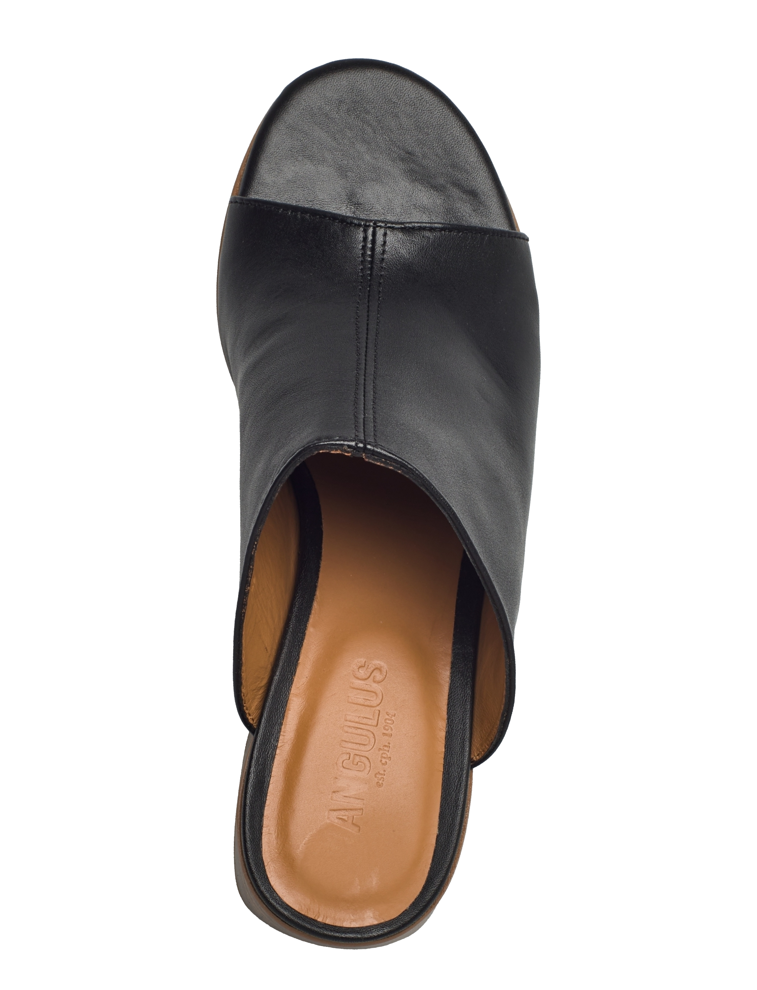 ANGULUS - Sandals - Block heels - pantoletten mit absätzen - 1604 black - 3