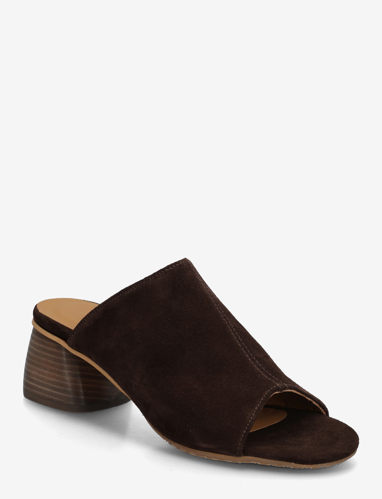 ANGULUS - Sandals - Block heels - mules med hæle - 2193 dark brown - 0