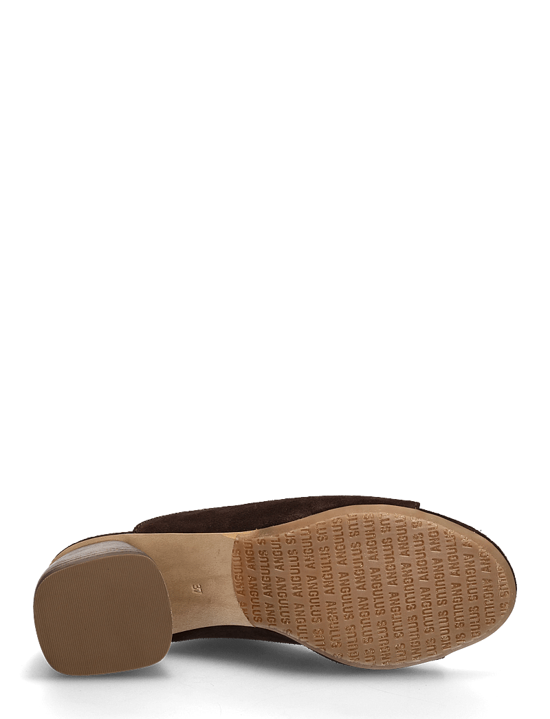 ANGULUS - Sandals - Block heels - mules med hæle - 2193 dark brown - 4