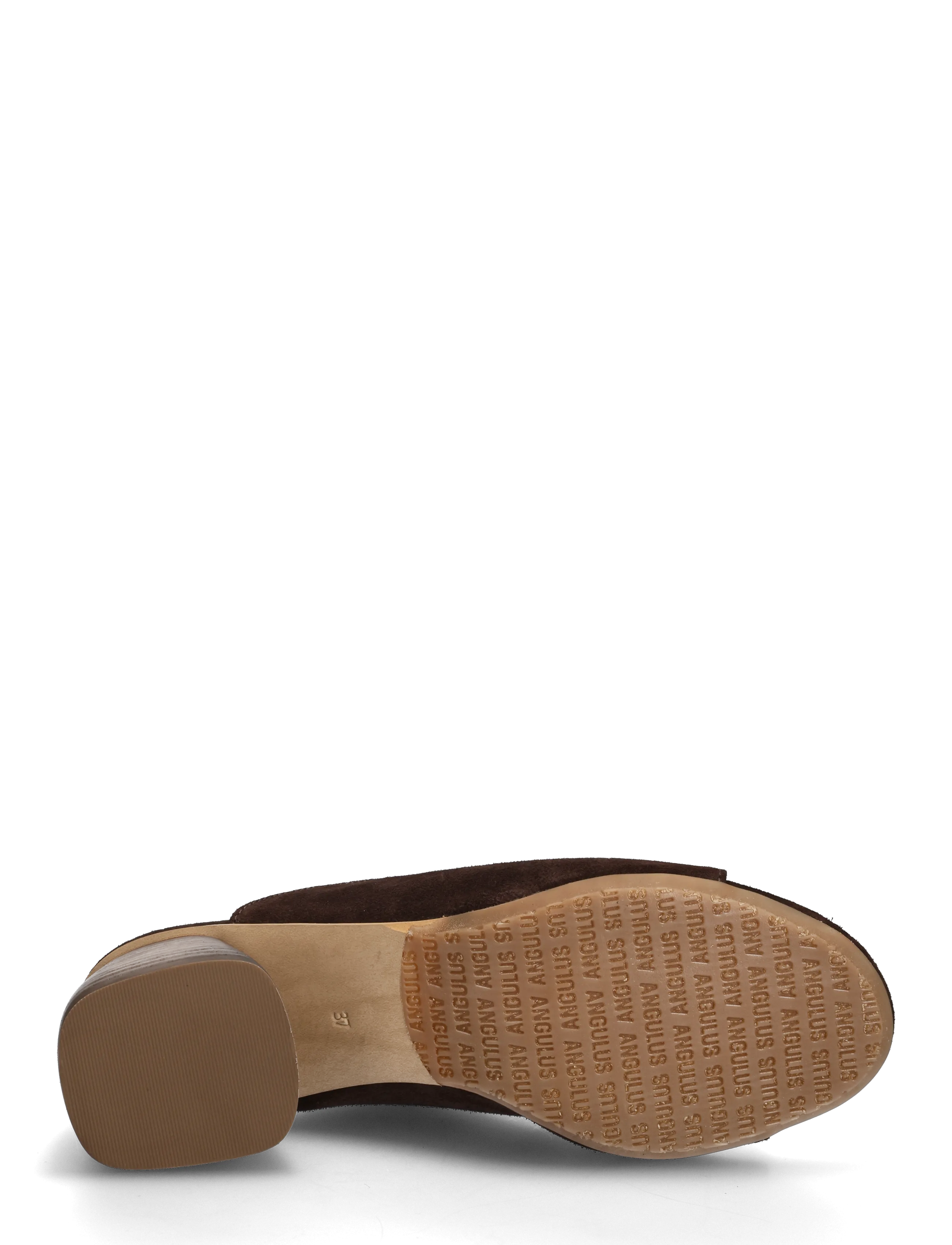 ANGULUS - Sandals - Block heels - pantoletten mit absätzen - 2193 dark brown - 4