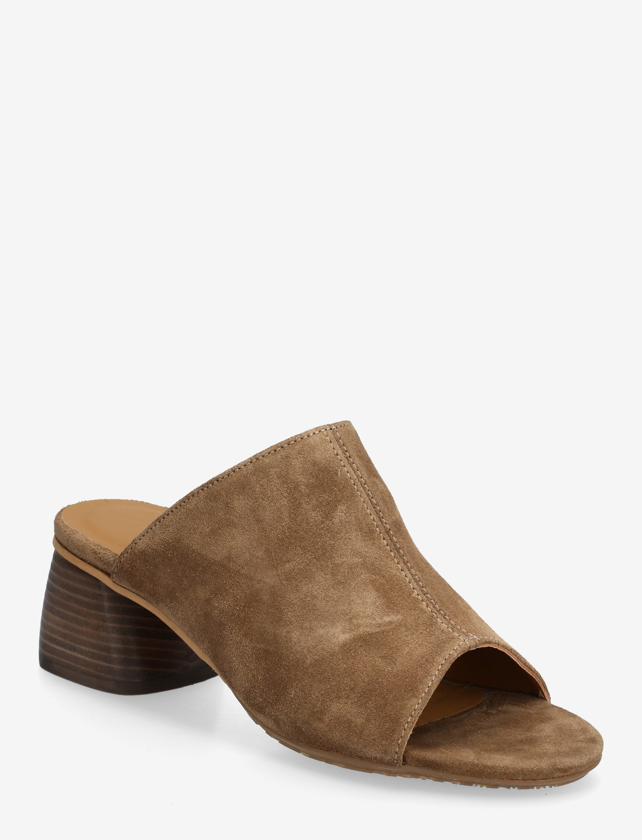 ANGULUS - Sandals - Block heels - mules med klack - 4638 dessert - 0