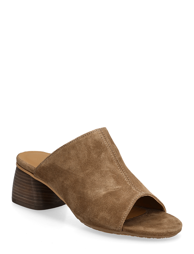 ANGULUS - Sandals - Block heels - mules med klack - 4638 dessert - 0