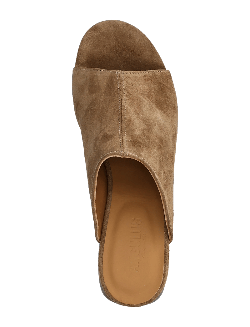 ANGULUS - Sandals - Block heels - mules med klack - 4638 dessert - 3