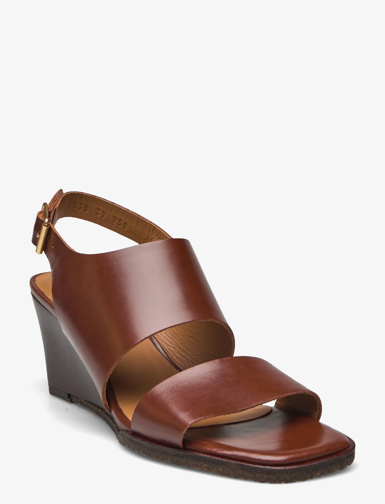 ANGULUS - Sandals - Block heels - sandały na obcasie - 1837 brown - 0