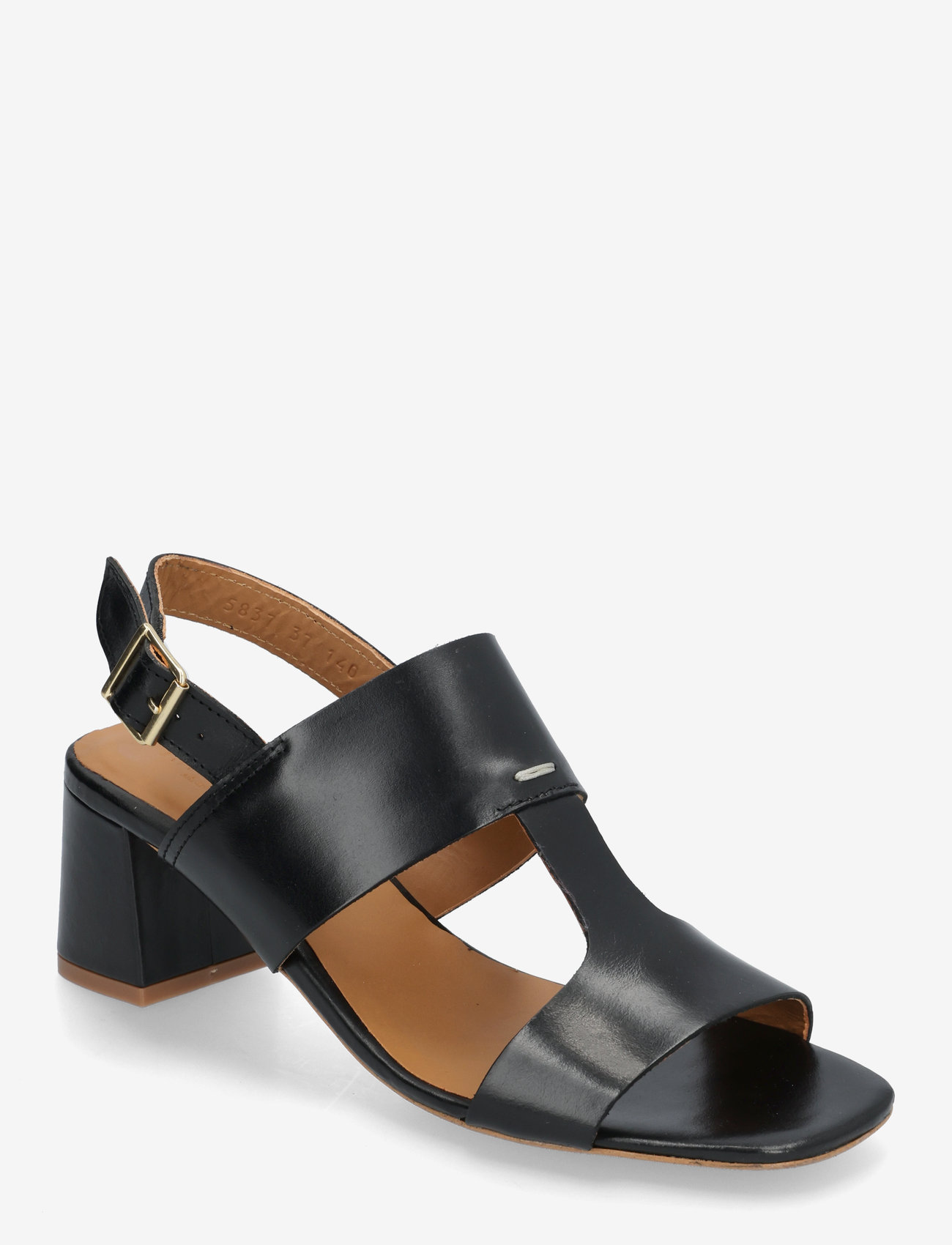 ANGULUS - Sandals - Block heels - sandaletten - 1835 black - 0