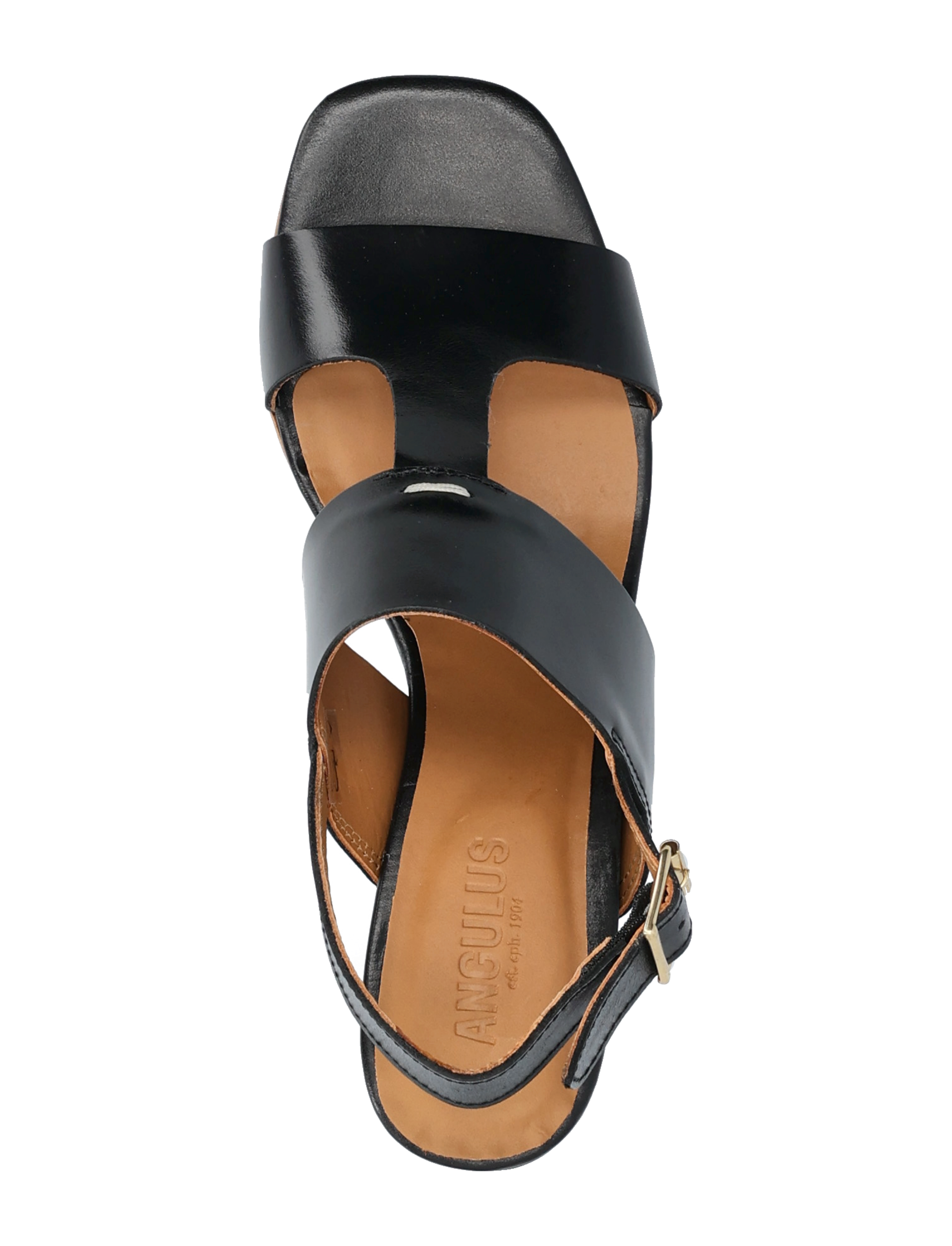 ANGULUS - Sandals - Block heels - 1835 black - 3