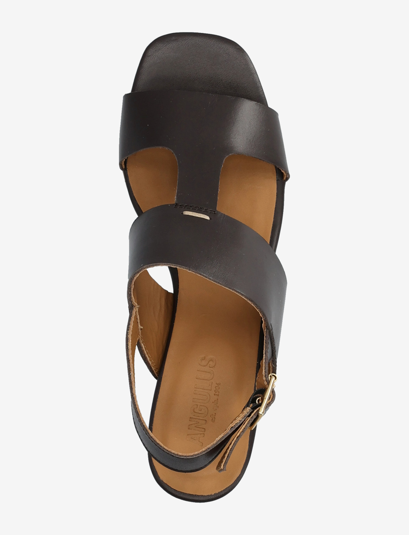 ANGULUS - Sandals - Block heels - sandaler med hæl - 3639 dark brown - 3