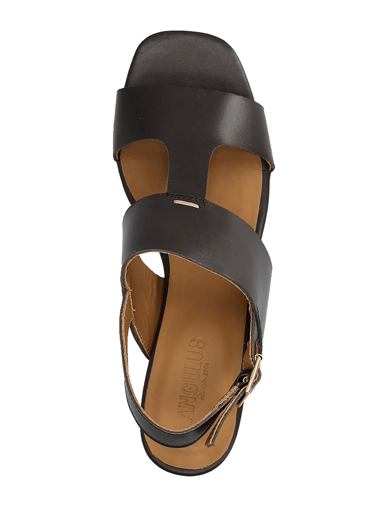 ANGULUS - Sandals - Block heels - sandaler med hæl - 3639 dark brown - 3