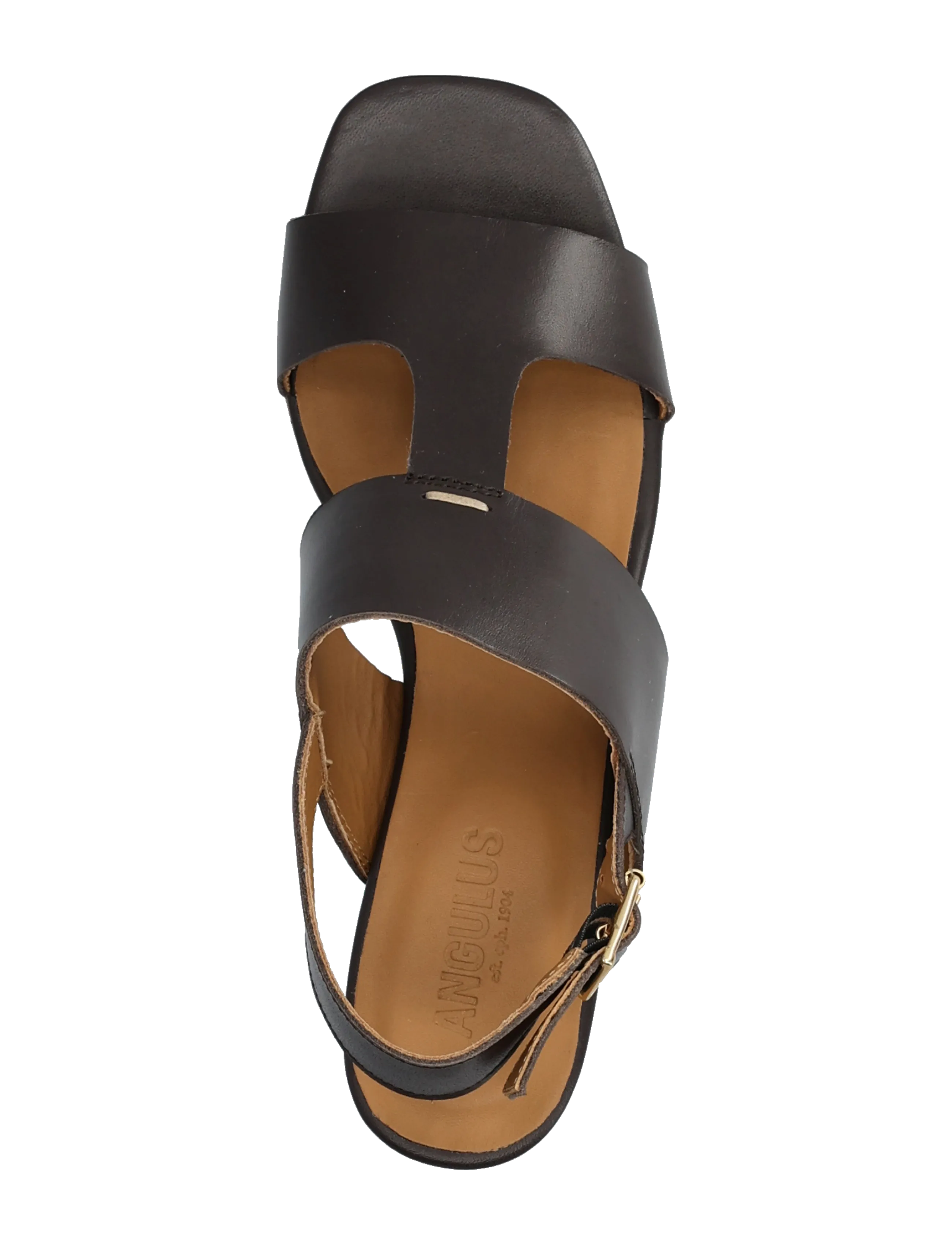 ANGULUS - Sandals - Block heels - heeled sandals - 3639 dark brown - 3