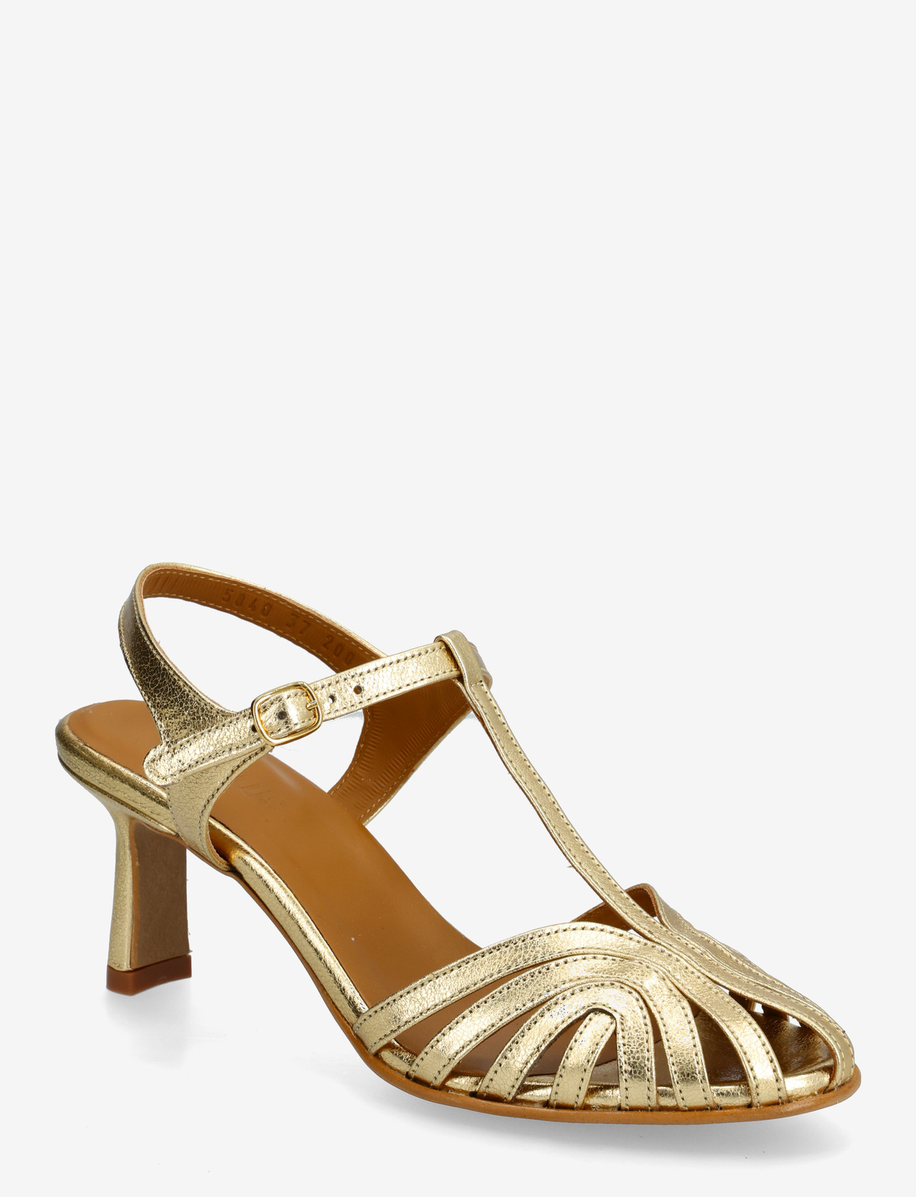 ANGULUS - Sandals - Block heels - sandaletten - 3643 gold - 0