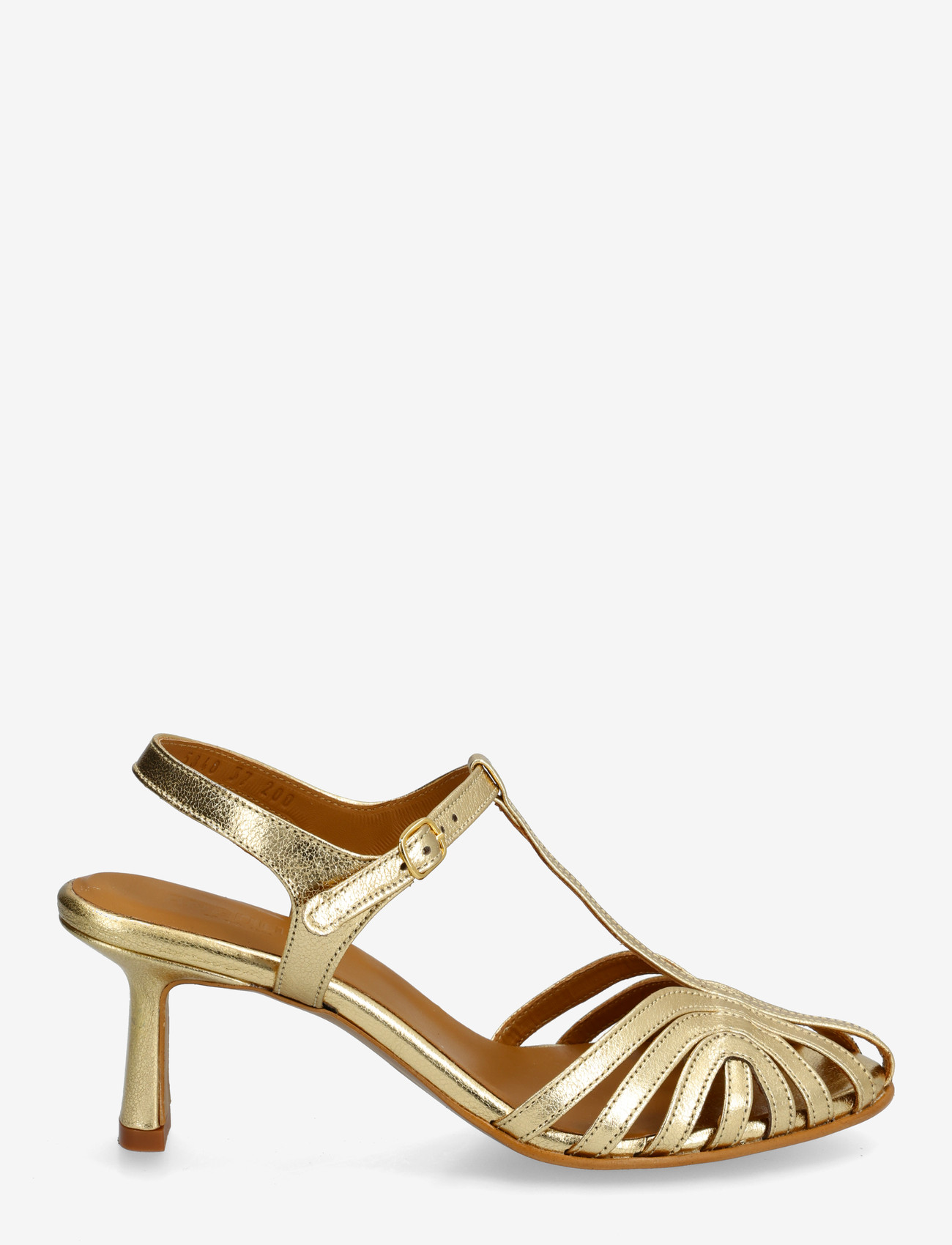 ANGULUS - Sandals - Block heels - sandaletten - 3643 gold - 1