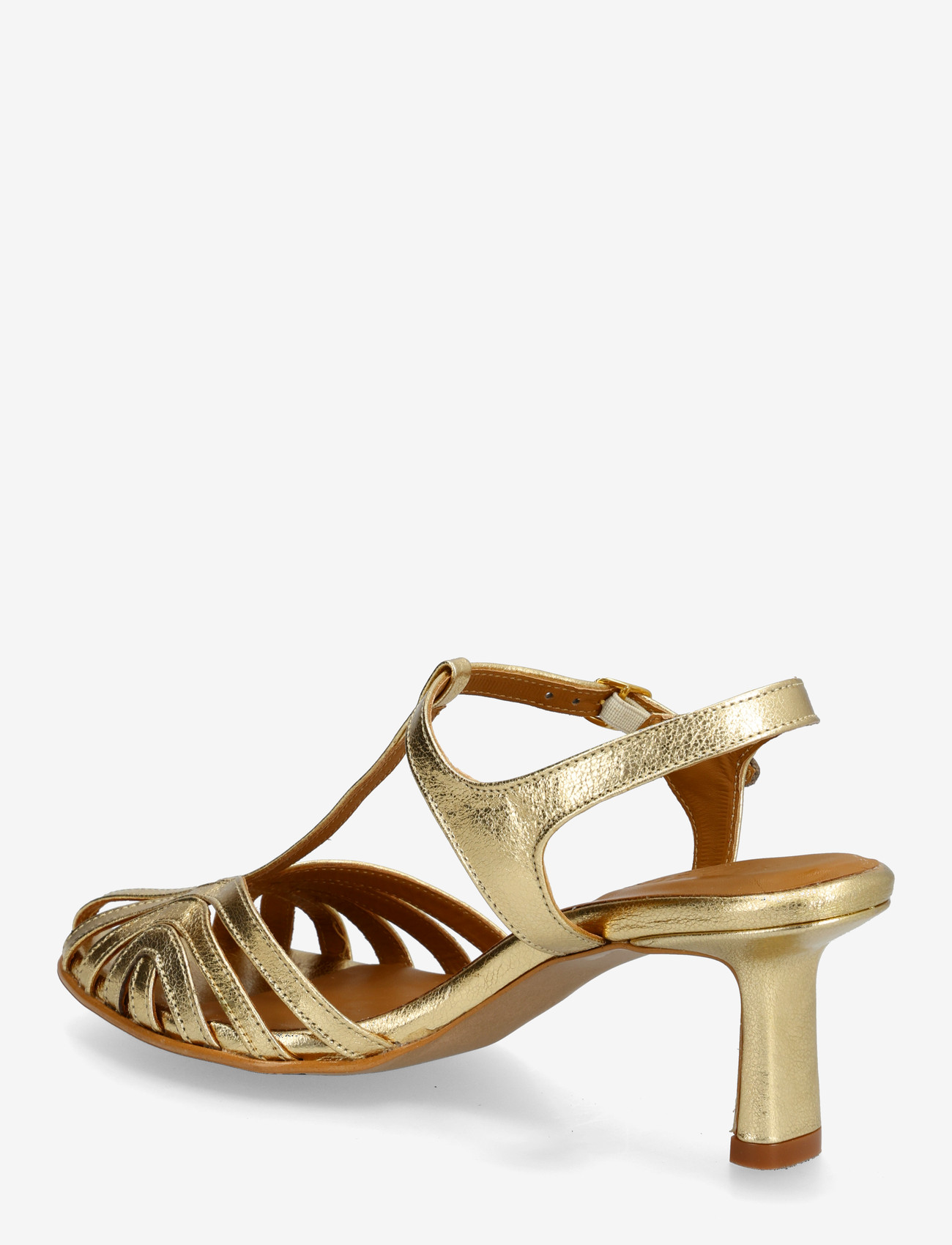 ANGULUS - Sandals - Block heels - sandaletten - 3643 gold - 2