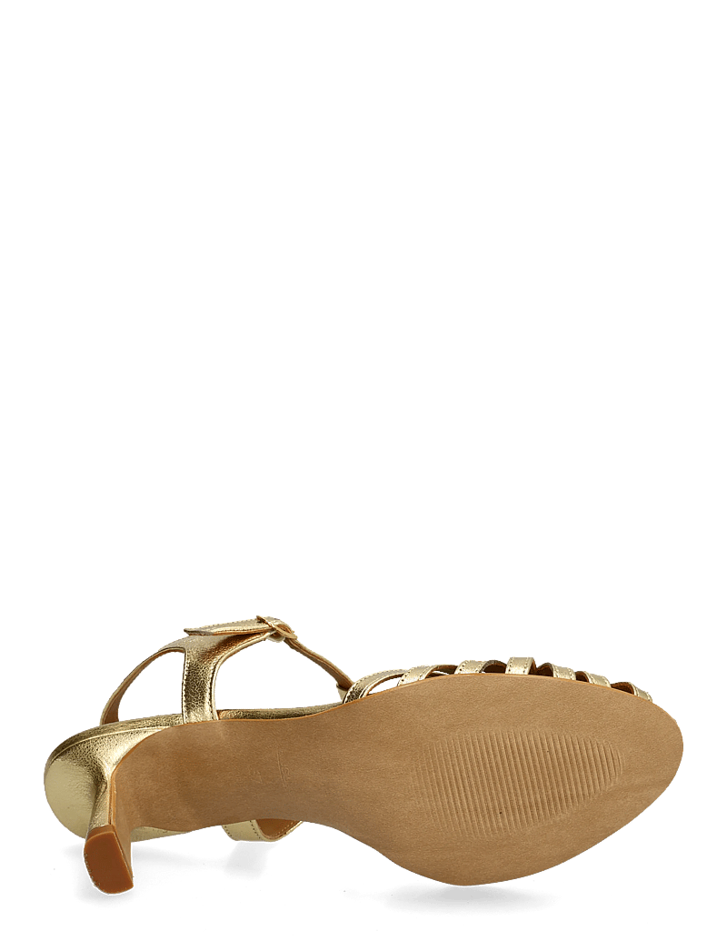 ANGULUS - Sandals - Block heels - sandaletten - 3643 gold - 4
