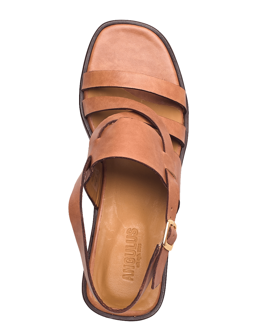 ANGULUS - Sandals - flat - platta sandaler - 3637 tan - 4