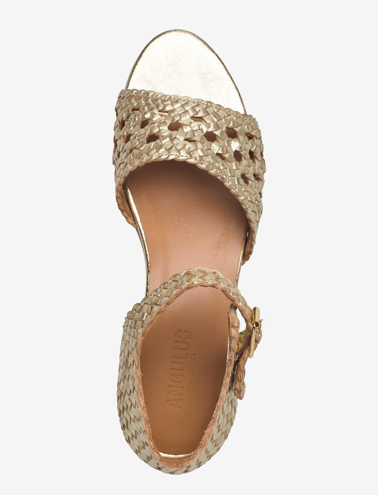 ANGULUS - Sandals - flat  - open toe - clo - platta sandaler - 3612 gold braid - 3