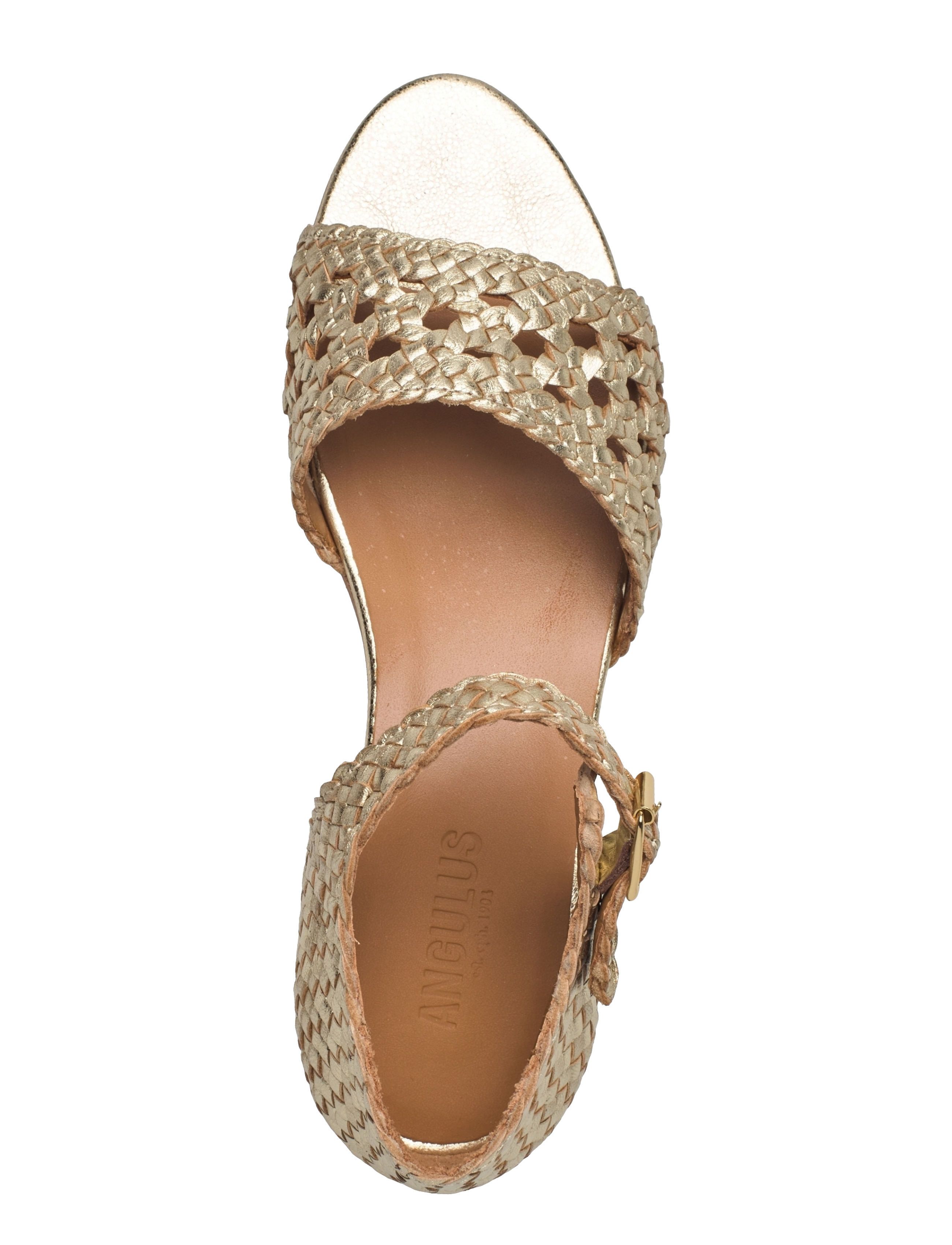 ANGULUS - Sandals - flat  - open toe - clo - 3612 gold braid - 3