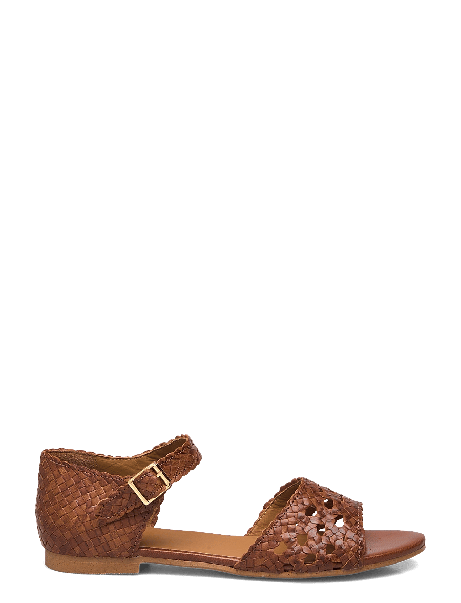 ANGULUS - Sandals - flat - open toe - clo - flache sandalen - 3614 tan braid - 1
