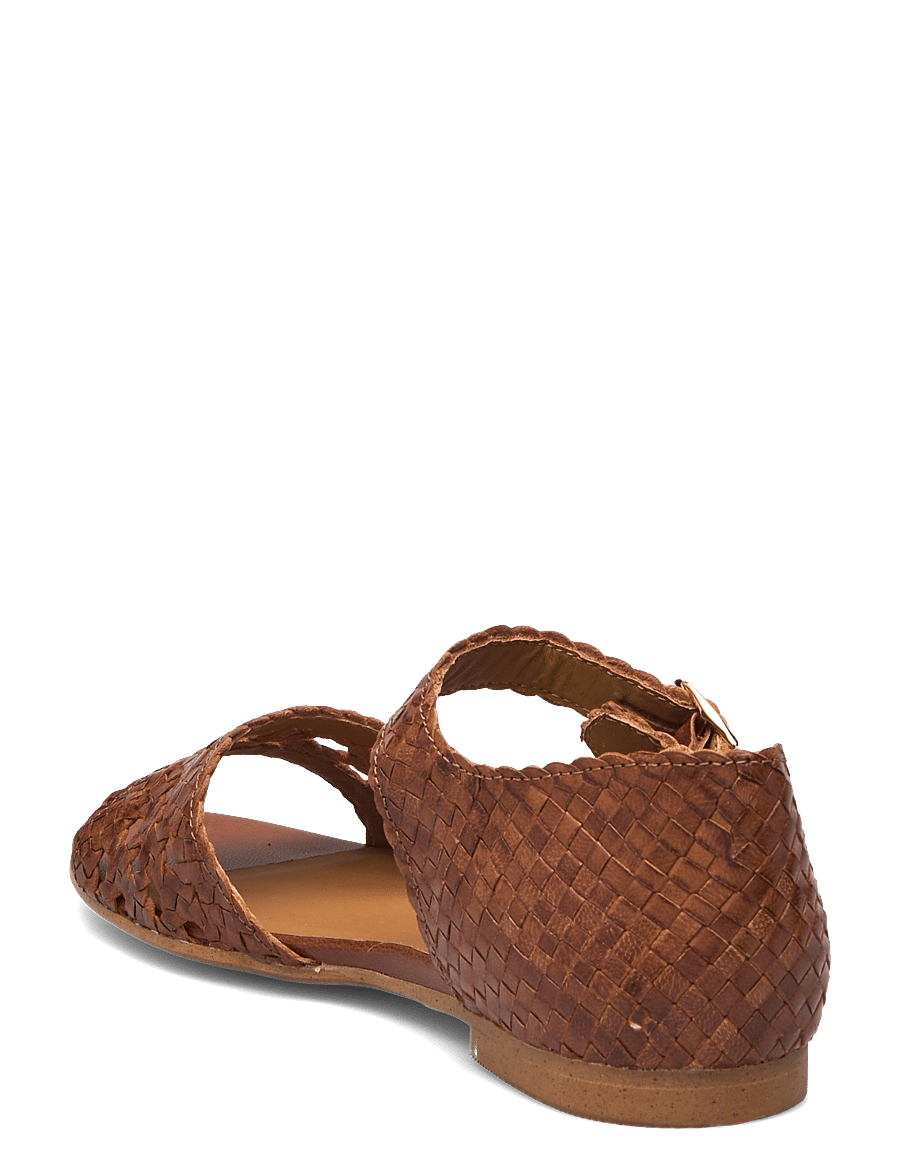 ANGULUS - Sandals - flat - open toe - clo - flache sandalen - 3614 tan braid - 2