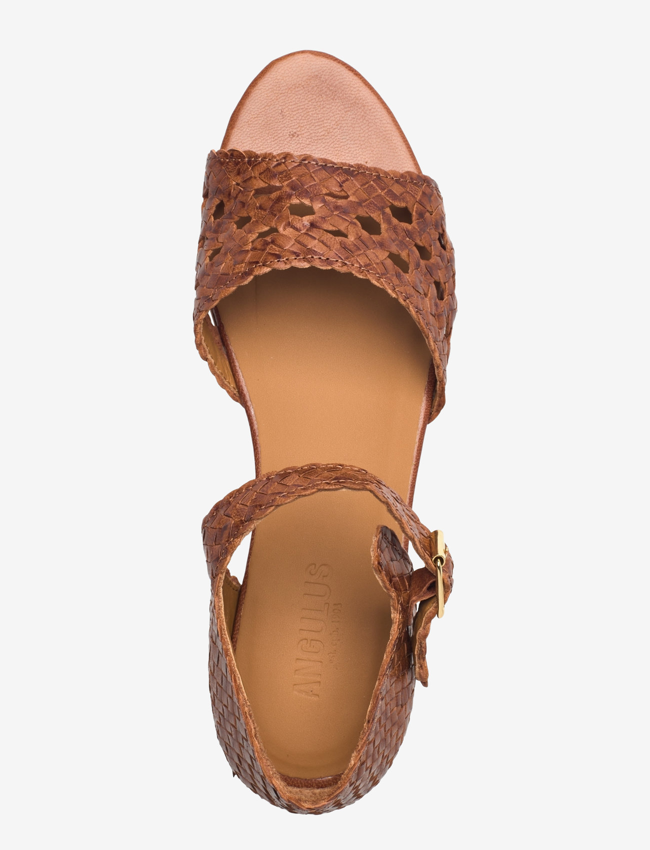 ANGULUS - Sandals - flat  - open toe - clo - flache sandalen - 3614 tan braid - 3