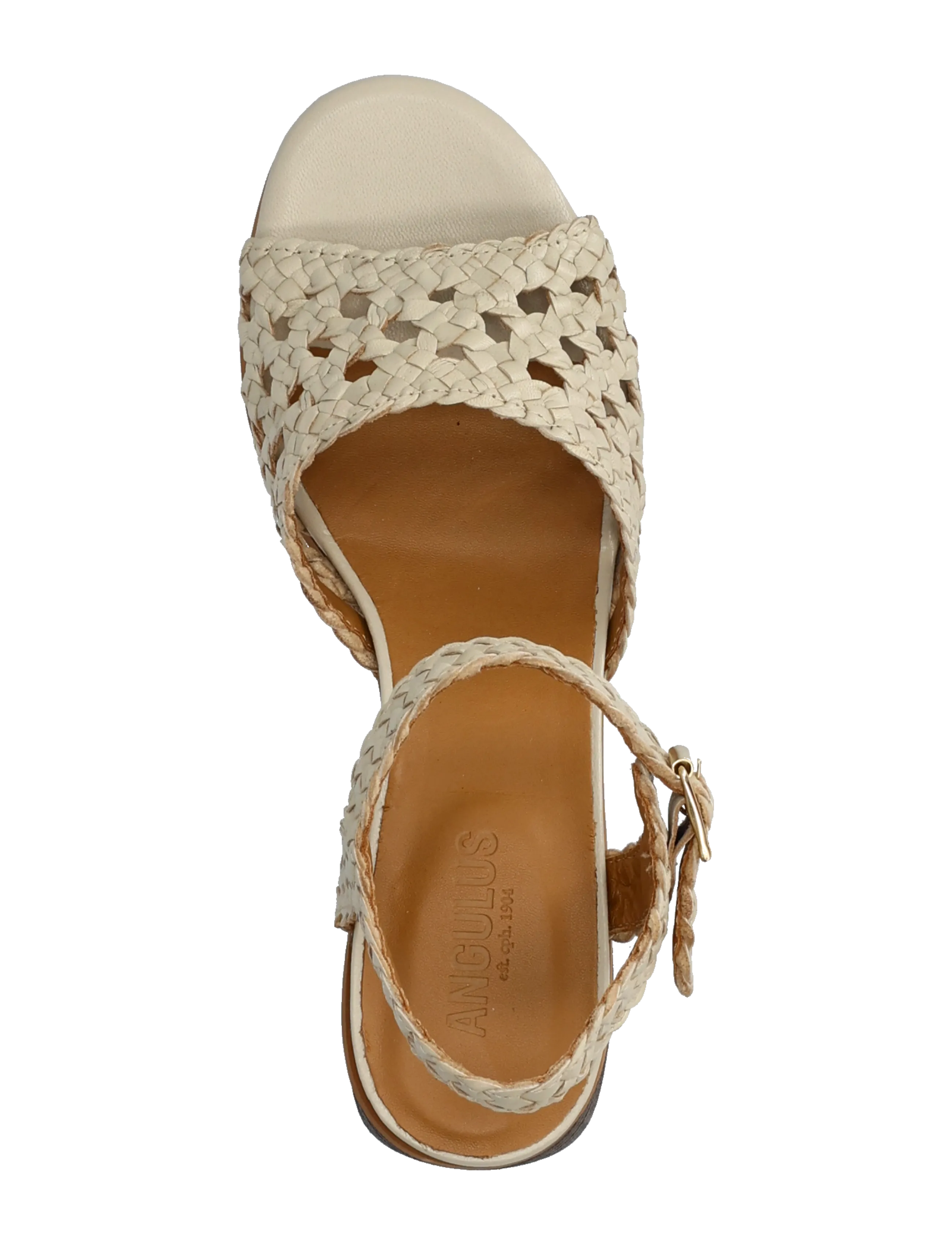 ANGULUS - Sandals - Block heels - sandaletten - 2073 buttermilk - 3