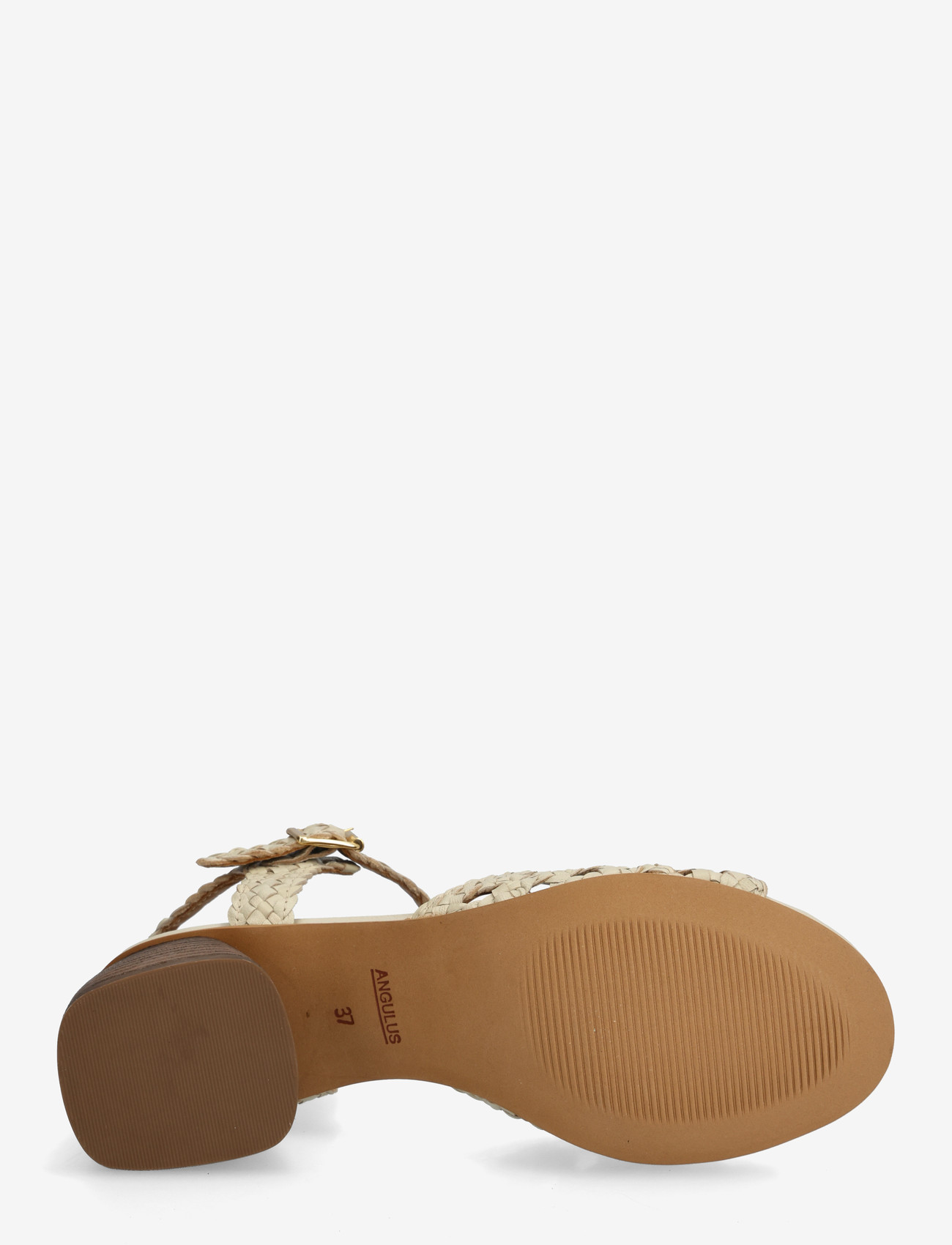 ANGULUS - Sandals - Block heels - lahtised kontsakingad - 2073 buttermilk - 4