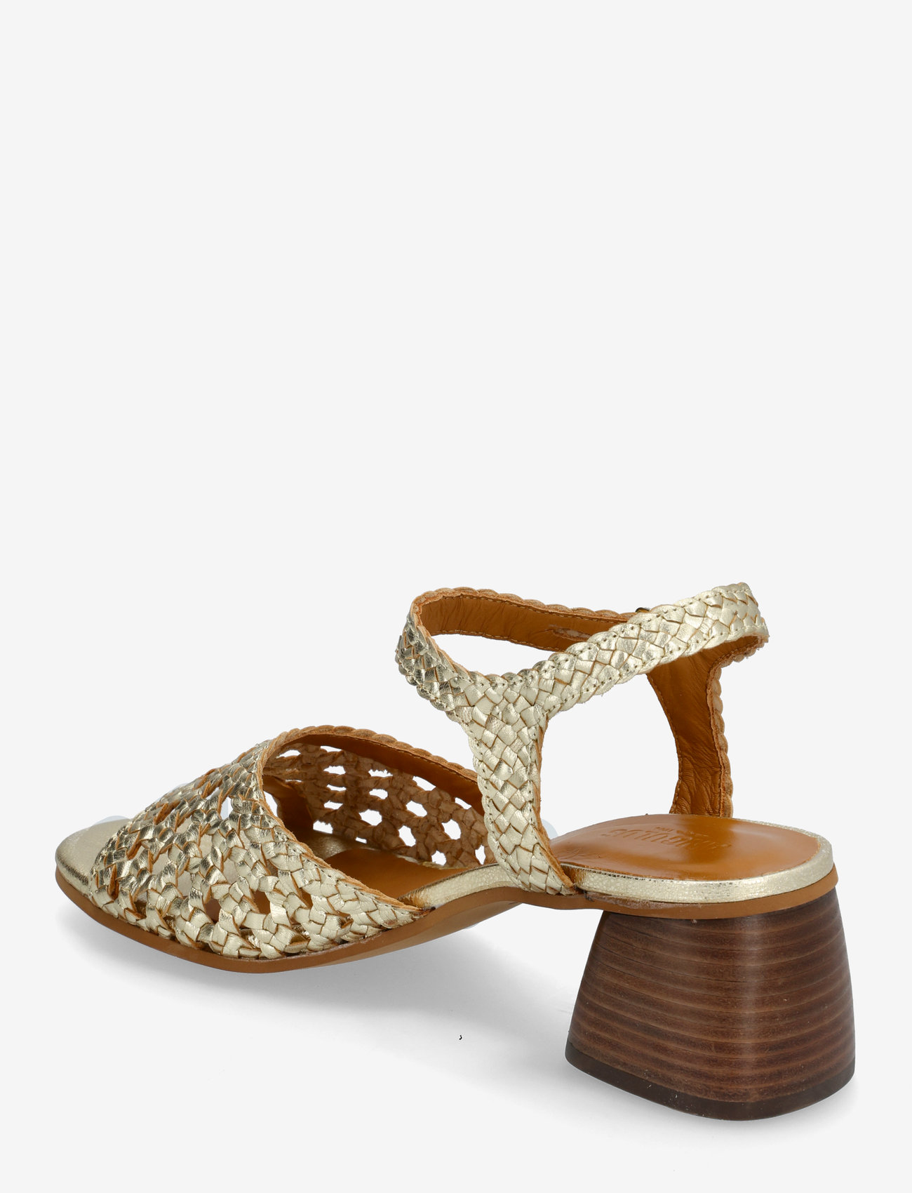 ANGULUS - Sandals - Block heels - heeled sandals - 3612 gold braid - 3
