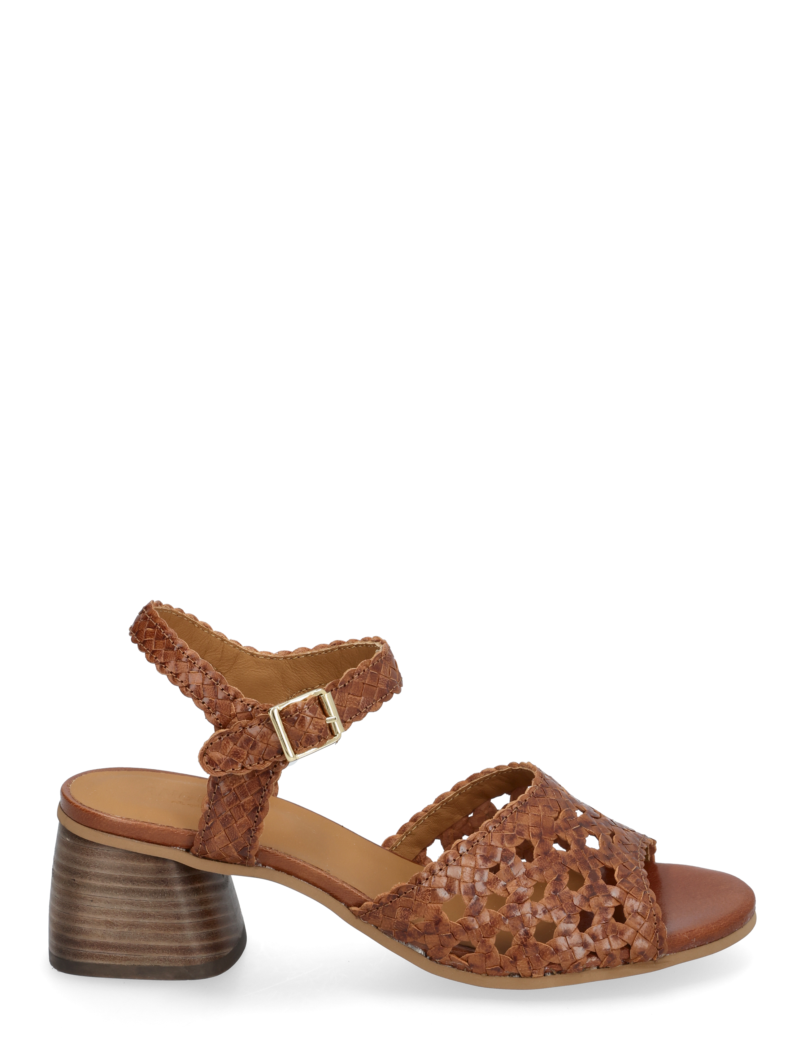 ANGULUS - Sandals - Block heels - sandaletter - 3614 tan braid - 1