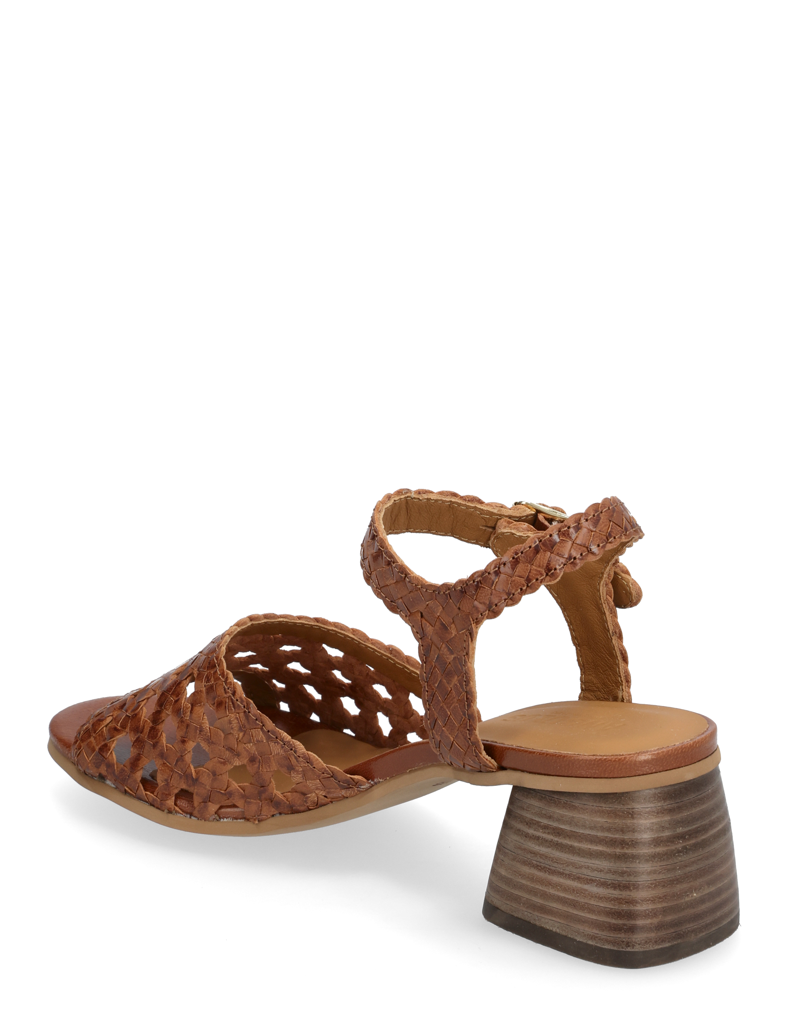ANGULUS - Sandals - Block heels - sandaletter - 3614 tan braid - 2
