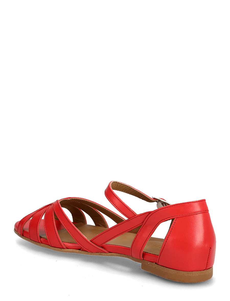 ANGULUS - Sandals - flat - kontsata sandaalid - 4611 red coral - 2