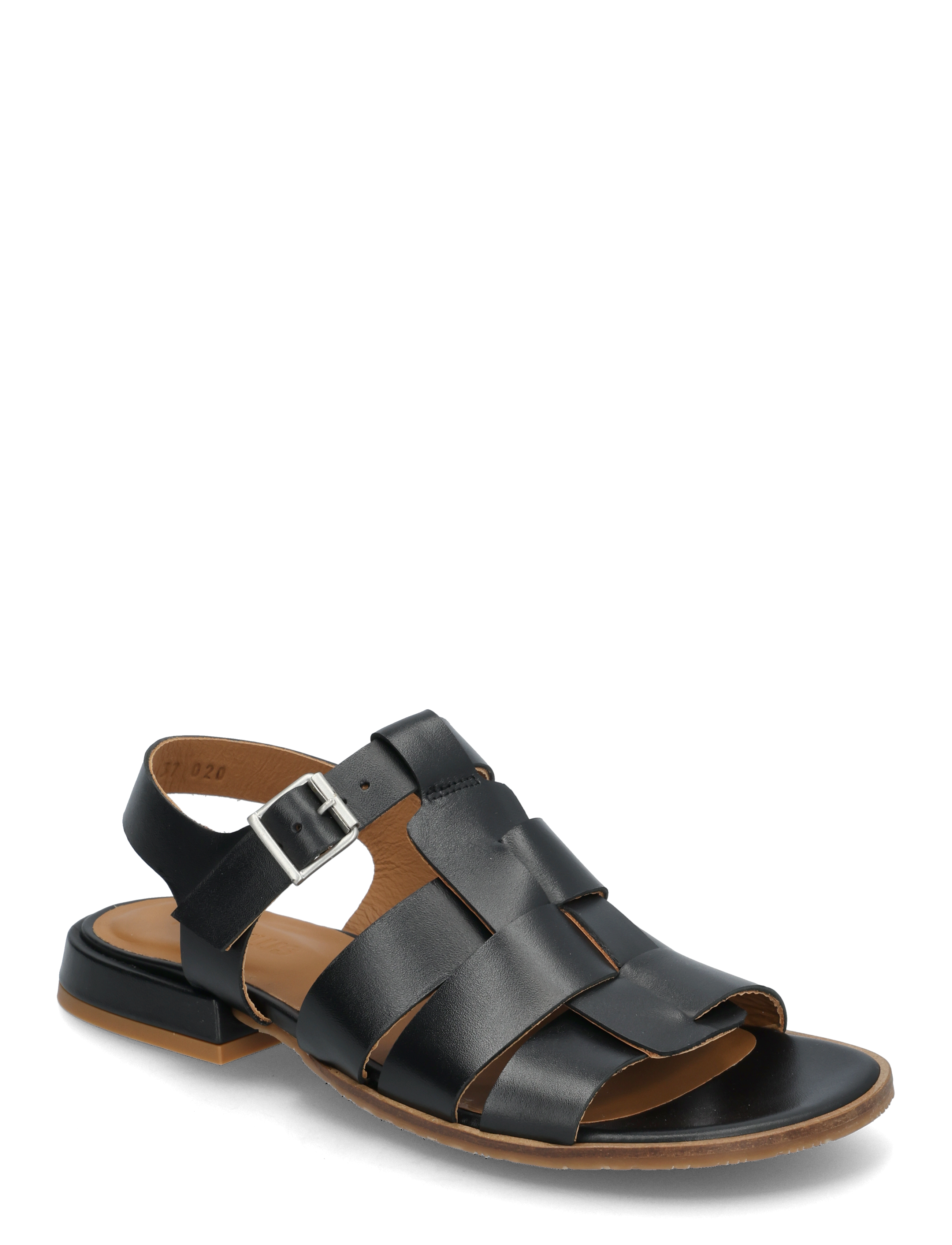 ANGULUS Sandals - Flat - Open Toe - Op, 37.5, Black, Sandaler > Flade Sandals, Dame