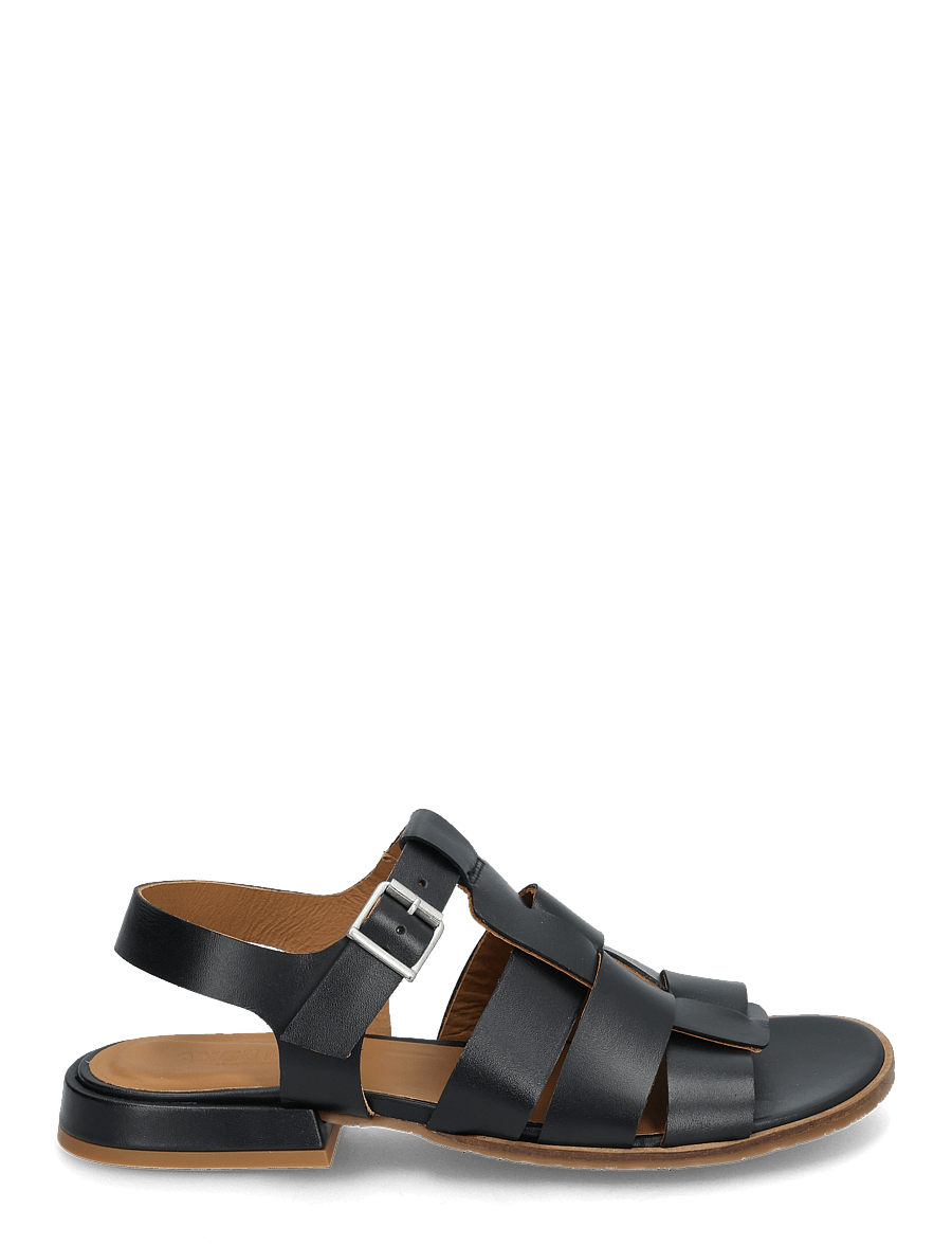 ANGULUS - Sandals - flat - open toe - op - gladiatoriaus stiliaus sandalai - 1785 black - 1