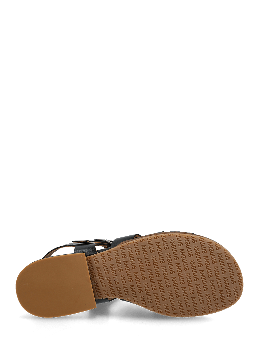 ANGULUS - Sandals - flat - open toe - op - gladiaator sandaalid - 1785 black - 4