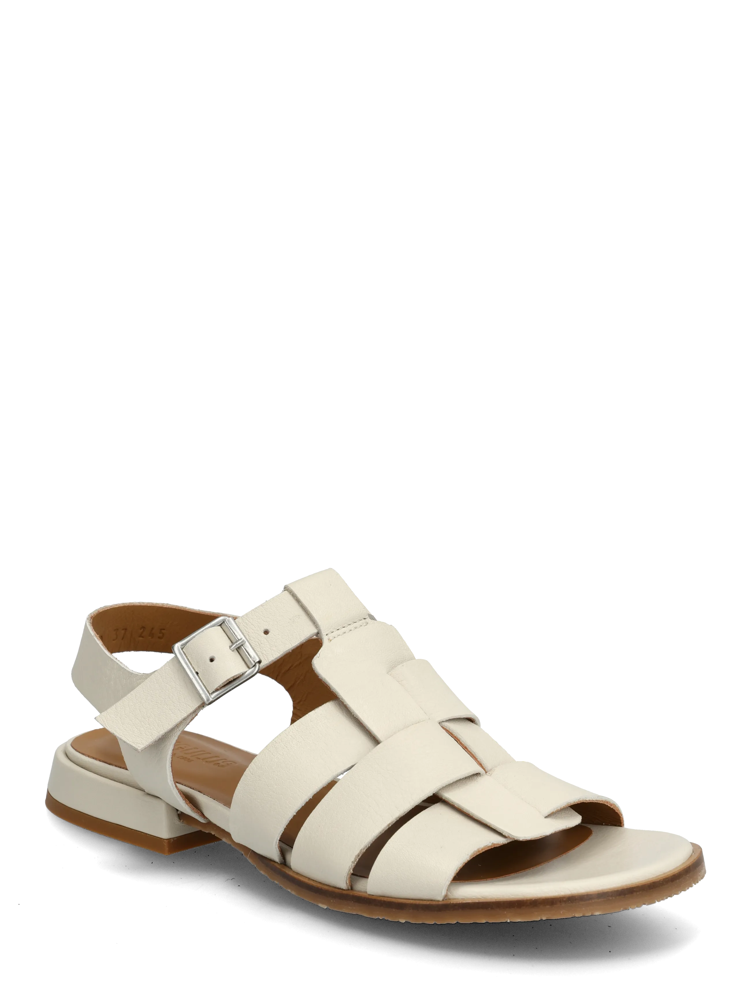 ANGULUS Sandals Flat Open Toe Op, 38.5, Sandals, Creme - Frauen