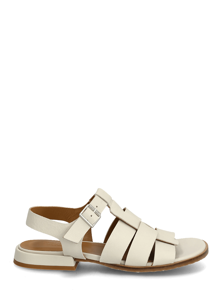 ANGULUS - Sandals - flat - open toe - op - gladiatorsandaler - 4636 oatmilk - 1