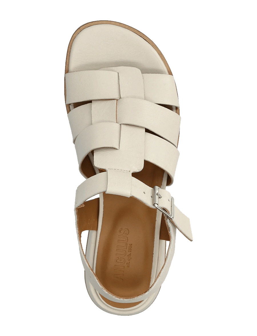 ANGULUS - Sandals - flat - open toe - op - gladiatorsandaler - 4636 oatmilk - 3