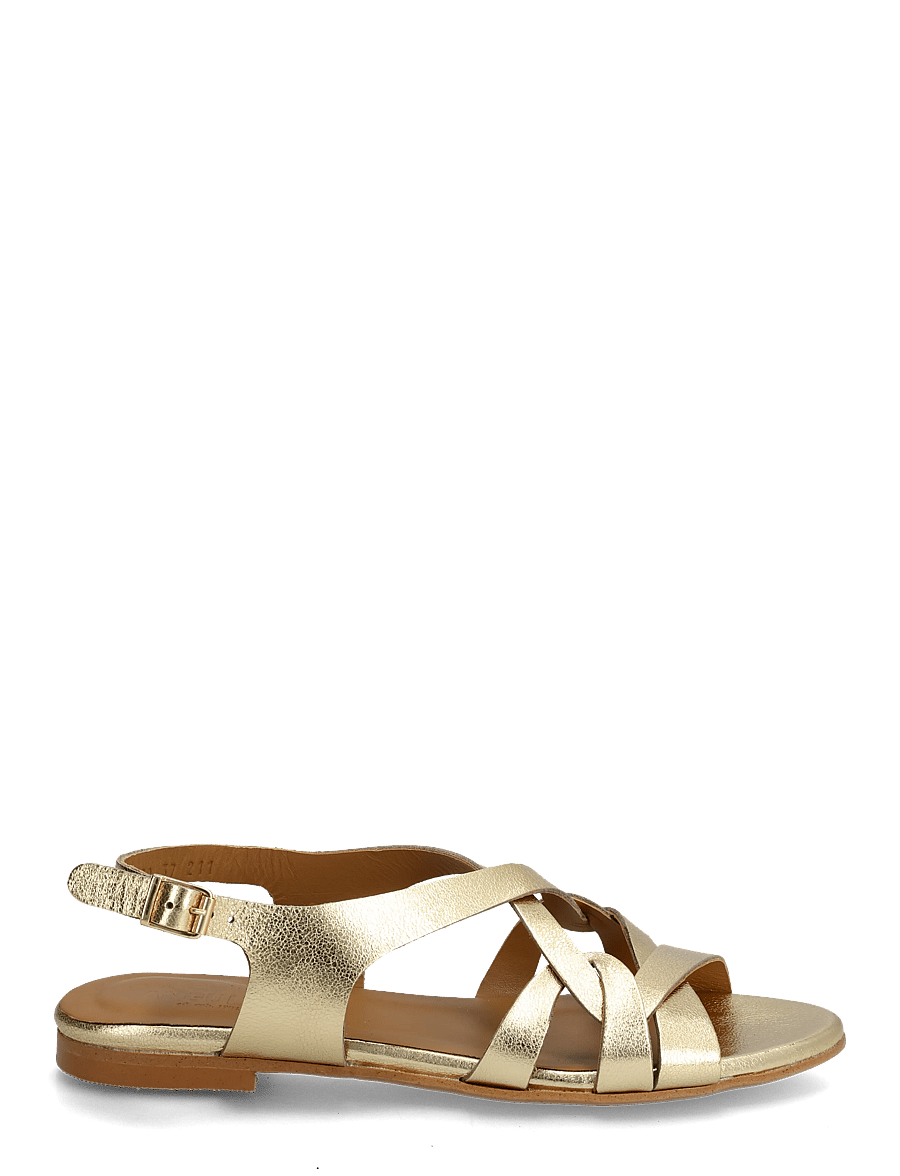 ANGULUS - Sandals - flat - flache sandalen - 3643 gold - 2