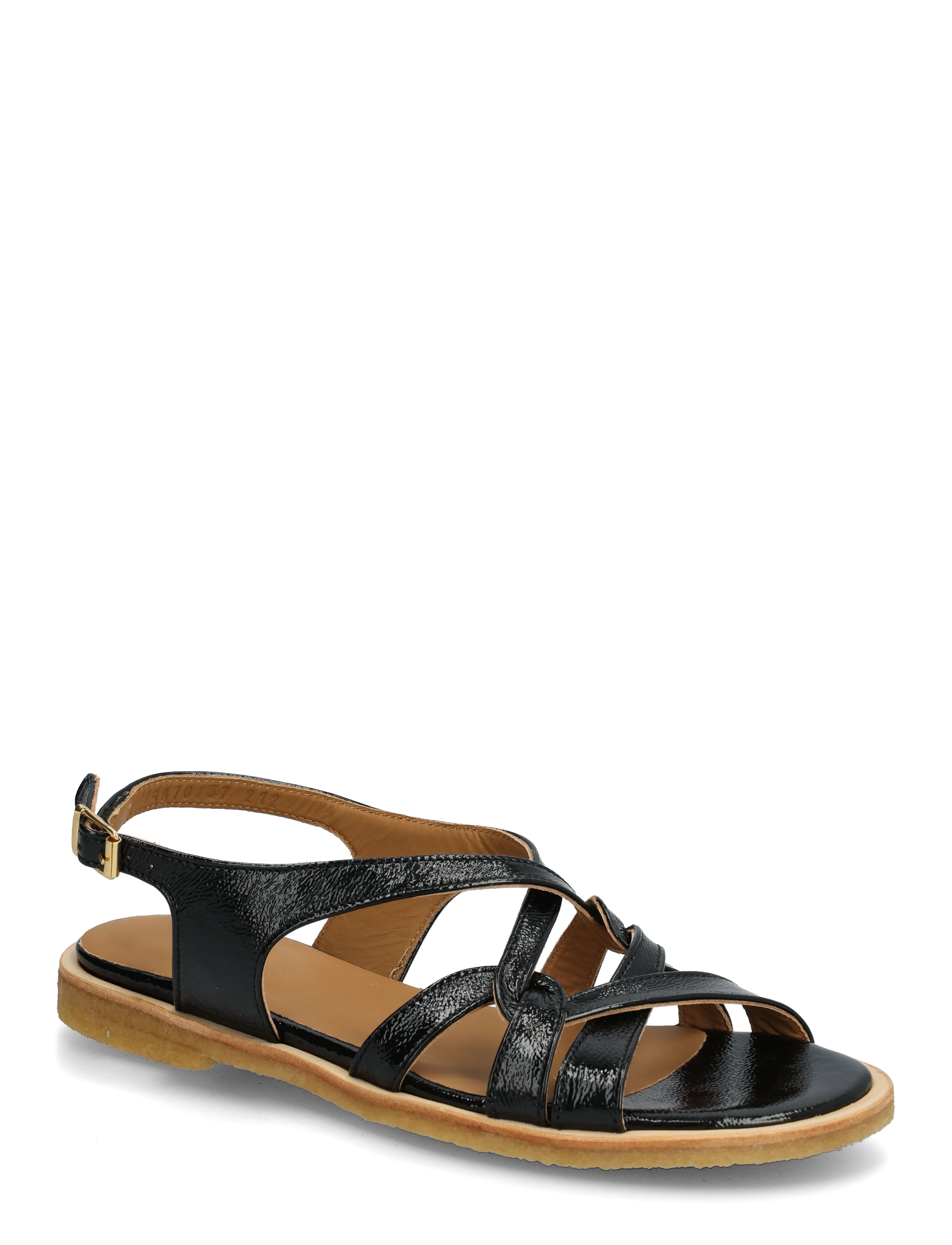 ANGULUS Sandals Flat, 38.5, Sandals, Schwarz - Flat Frauen