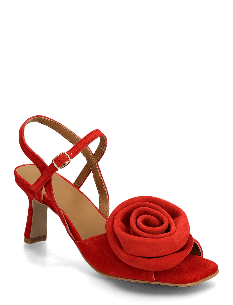 ANGULUS - Sandals - Block heels - sandaletten - 4608 red coral - 0