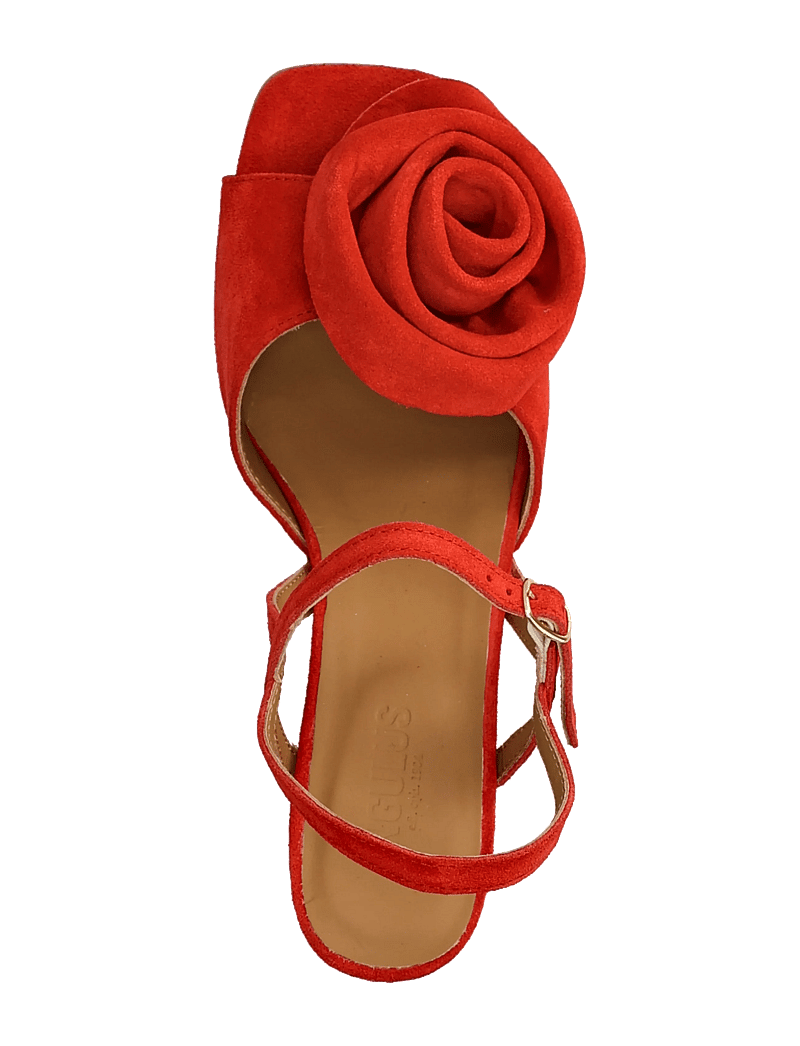 ANGULUS - Sandals - Block heels - sandaletten - 4608 red coral - 3