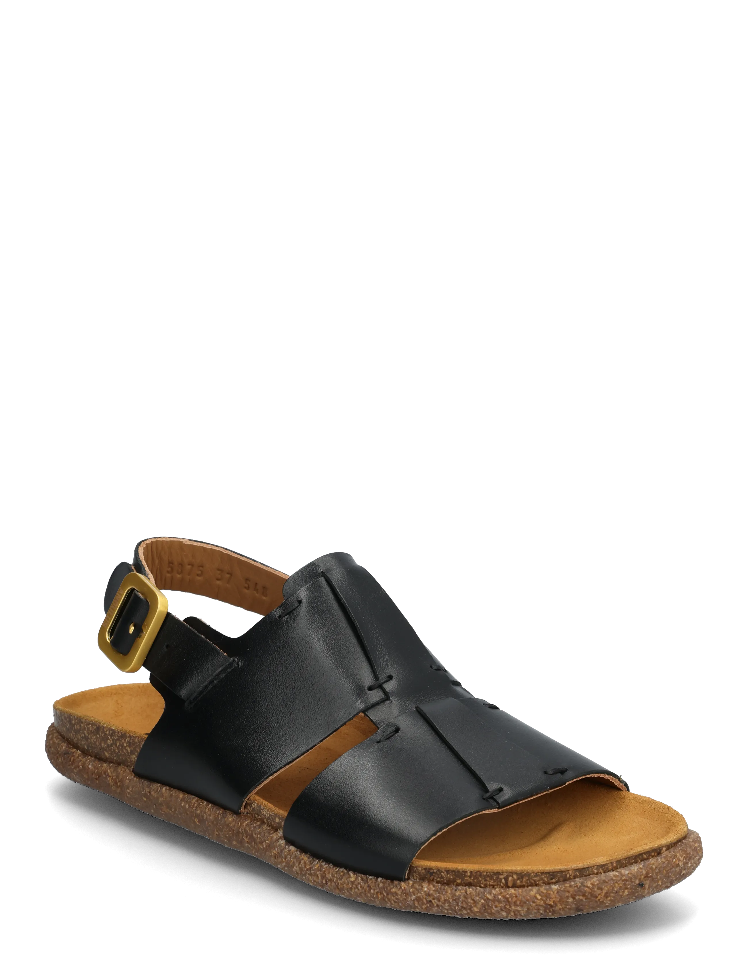 ANGULUS Sandals - Flat - Open Toe - Op, 37, Black, Sandaler > Flade Sandals, Dame